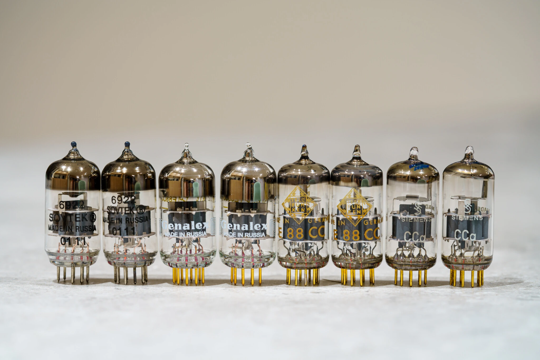E88CC／6922 真空管比較：Sovtek、Genalex、Telefunken、Siemens CCa